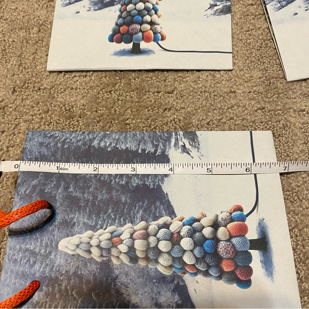 New (Anthropologie) Small Winter Holiday Gift Paper Bags | Set of 3 - Picture 4 of 10